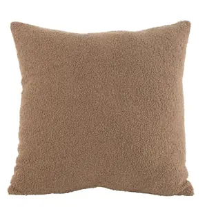 Produkt Hnědý polštář Teddy Bouclé Brown - 45*45 cm J-Line by Jolipa