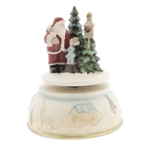 Produkt Hudební box Santa - Ø 11*15 cm Clayre & Eef