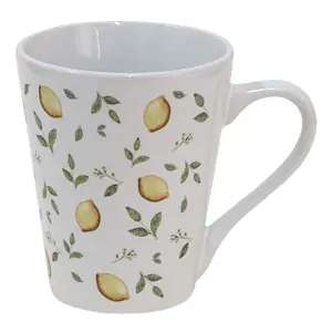 Produkt Keramický hrnek s motivem citrónů Lemons & Leafs - Ø 9*10 cm / 300 ml Clayre & Eef