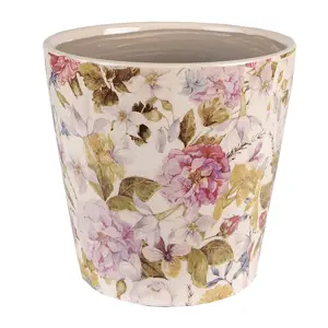 Produkt Keramický obal na květináč s květy Lovely Flowers S - Ø14*13 cm Clayre & Eef