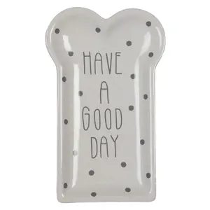 Keramický talíř Good day - 10*17*2 cm Clayre & Eef