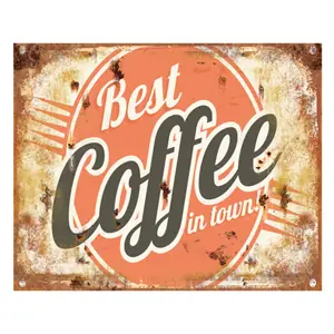 Produkt Kovová cedule Best Coffee - 33*1*25 cm Clayre & Eef