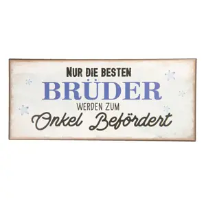 Produkt Kovová cedule Brüder  - 30*13 cm Clayre & Eef