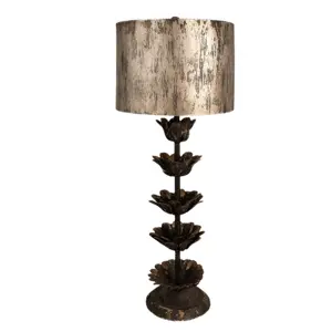 Kovová vintage stolní lampa Ginette II - Ø 30*81 cm Clayre & Eef