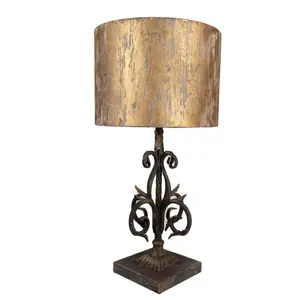 Kovová vintage stolní lampa Ginette - Ø 36*71 cm Clayre & Eef