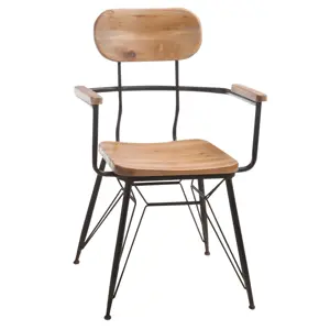 Produkt Kovová židle se dřevem BISTRO - 58* 58 * 90cm J-Line by Jolipa