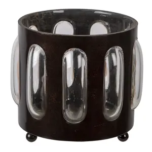 Produkt Kovovo skleněný svícen Bubble na čajovou svíčku - Ø 11*13 cm Clayre & Eef