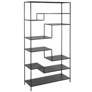 Kovový černý policový regál Scale -101*39*185cm J-Line by Jolipa