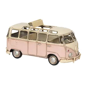 Produkt Kovový model retro růžového autobusu Volkswagen - 26*11*13 cm Clayre & Eef