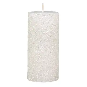 Produkt Krémová svíčka s glitry Rustic Candle  - Ø 5 *11cm / 27h Chic Antique