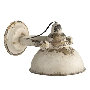 Produkt Krémová vintage nástěnná lampa s patinou Filly - 30*21*18 cm Clayre & Eef