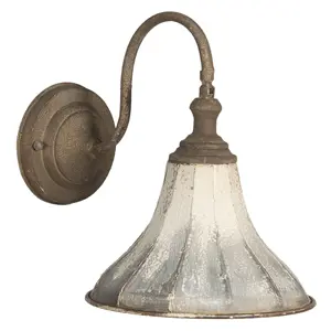 Produkt Krémová vintage nástěnná lampa s patinou Molly - 31*23*27 cm Clayre & Eef