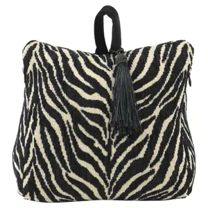 Produkt Krémovo-černá bavlněná dveřní zarážka Zebra - 10*21*17cm Mars & More