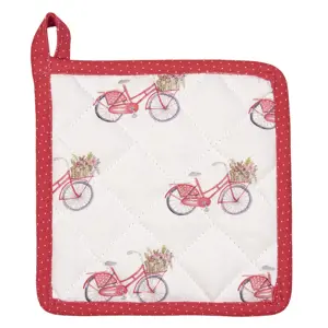 Kuchyňská bavlněná chňapka pro děti Red Bicycle - 16*16 cm Clayre & Eef