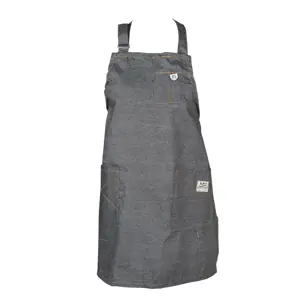 Produkt Kuchyňská zástěra v šedém denim provedení - 70*65 cm Clayre & Eef