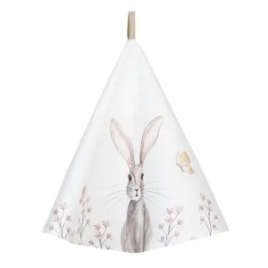 Kulatá utěrka s motivem králíčka Rustic Easter Bunny – Ø 80 cm Clayre & Eef