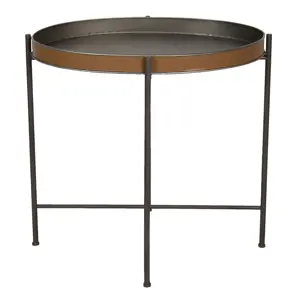 Produkt Kulatý kovový odkládací stolek Avery - 69*47*66 cm Clayre & Eef
