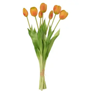 Produkt Kytice 7ks oranžových realistických tulipánů - 45cm J-Line by Jolipa