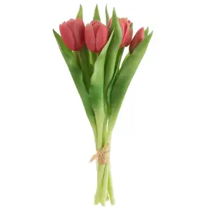 Produkt Kytice 7ks tmavě růžových realistických tulipánů Tulips - 31cm J-Line by Jolipa