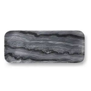 Luxusní šedý mramorový podnos  Marble grey - 30*12*1,5cm   HKLIVING