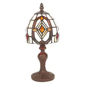 Malá stolní lampa Tiffany Miesla - Ø 13*23 cm E14/max 1*25W Clayre & Eef