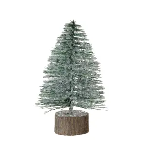 Malý zelený třpytivý vánoční stromeček Tree glitter - Ø 9*15 cm J-Line by Jolipa