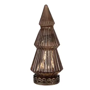 Produkt Měděný skleněný dekorační svítící stromek LED Tree - Ø 7*16 cm  Clayre & Eef