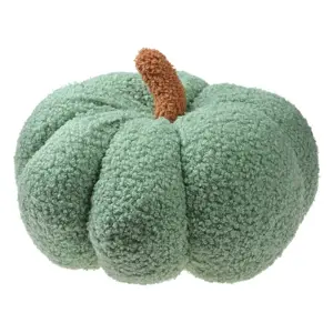 Mintový dekorační polštář ve tvaru dýně Pumpkin - Ø 28*18 cm  Clayre & Eef