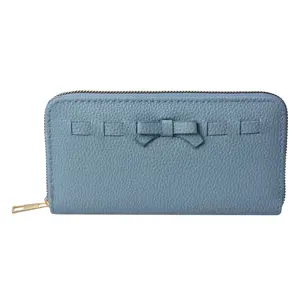 Produkt Modrá peněženka s mašličkou - 19*10 cm Clayre & Eef