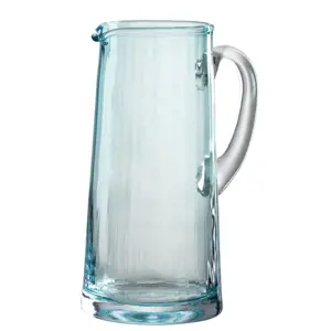 Modrý skleněný džbán Caraffo - Ø 12*25cm / 1,5L J-Line by Jolipa