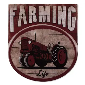 Produkt Nástěnná kovová cedule Farming Life - 50*56 cm Clayre & Eef