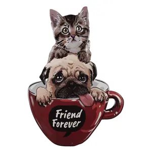 Produkt Nástěnná kovová cedule Friends Forever - 38*55 cm Clayre & Eef