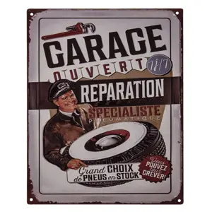 Produkt Nástěnná kovová cedule Garage Reparation - 25*20 cm Clayre & Eef