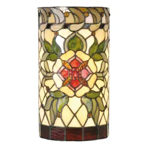 Nástěnná lampa Tiffany - 20*11*36 cm 2x E14 / Max 40W Clayre & Eef