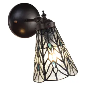 Produkt Nástěnná lampa Tiffany Venne grey - 17*12*23 cm E14/max 1*40W Clayre & Eef