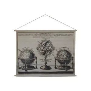 Nástěnná mapa s glóbusy Globe - 120*90 cm Chic Antique