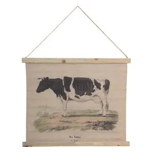 Produkt Nástěnná mapa s krávou Bos Taurus - 64*2*53 cm Clayre & Eef