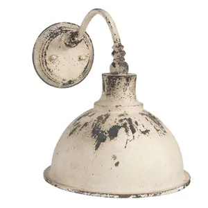 Nástěnná vintage bílá retro lampa Helene - 43*28*31 cm Clayre & Eef