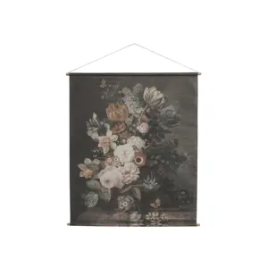 Nástěnná vintage mapa s květy Floral print VI - 124*145cm Chic Antique