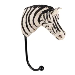 Produkt Nástěnný háček se zebrou Zebra - 5*10*18 cm Clayre & Eef