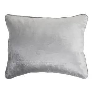 Produkt Obdélníkový šedo stříbrný sametový polštář Grey - 35*45cm Mars & More