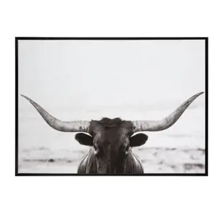 Produkt Obraz černo-bílá fotografie Bull - 104*144*4,3 cm J-Line by Jolipa