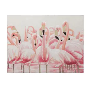 Produkt Obraz s plameňáky Flamingos - 120*3,5*90cm J-Line by Jolipa