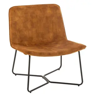 Produkt Okrové sametové křeslo Lounge Isabel Ochre - 71*68*78cm J-Line by Jolipa