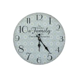 Opálové nástěnné hodiny The Love of a Family – 34*3cm/ 1*AA Chic Antique