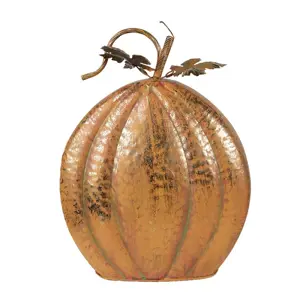 Produkt Oranžová kovová dekorace dýně Pumpkin - 34*15*42 cm Clayre & Eef