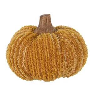 Produkt Oranžová látková dekorace dýně Pumpkin M - Ø 12*10 cm  Clayre & Eef