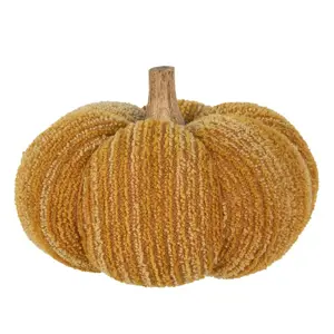 Produkt Oranžová látková dekorace dýně Pumpkin XL - Ø 20*14 cm  Clayre & Eef