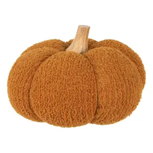 Produkt Oranžová látková dekorace dýně Pumpkin XL - Ø 20*14 cm Clayre & Eef