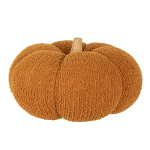 Oranžová látková dekorace dýně Pumpkin XXL - Ø 25*16 cm  Clayre & Eef